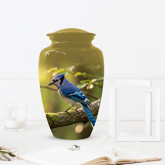Blue Jay Urn For Ashe